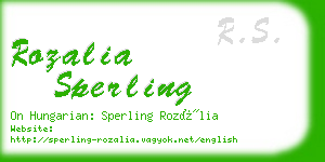 rozalia sperling business card